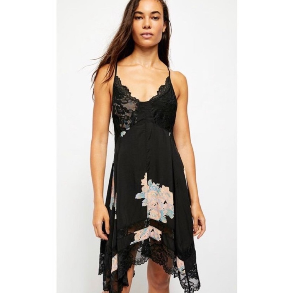 Free People Trapeze Slip Dress in Twilight Combo S